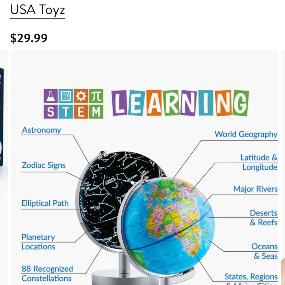 STEM Learning Constellation Globe for Kids